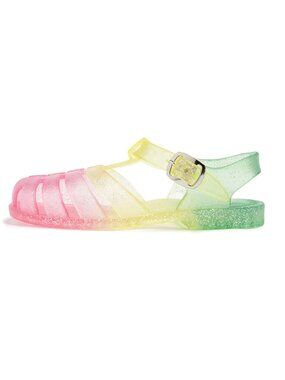 Girl - 5 - NIB - Shooshoos rainbow Glitter Jelly Sandal